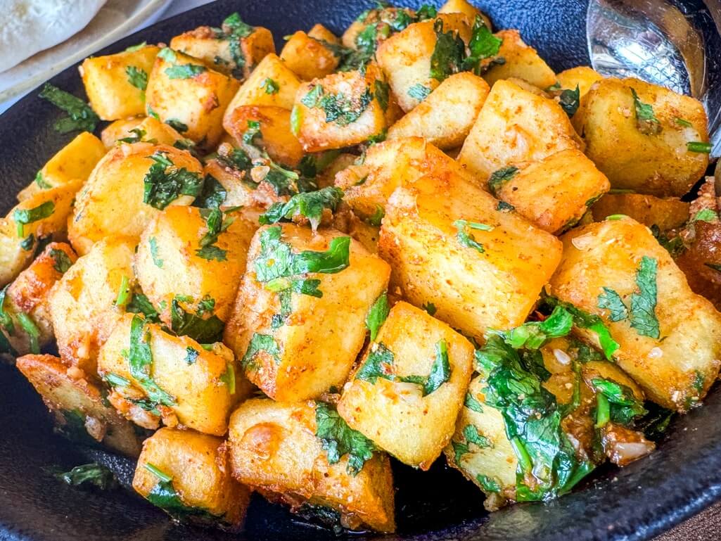 Batata harra or spicy roasted potatoes